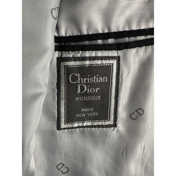 Vintage Christian Dior Tuxedo Jacket 40 L Black Wool Formal Wedding Luxury USA - Picture 13 of 16